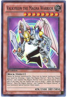 Yu-Gi-Oh Card - LCYW-EN021 - VALKYRION THE MAGNA WARRIOR (super rare holo)