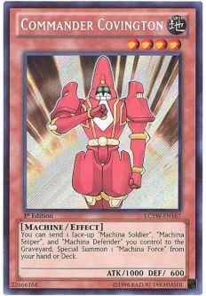 Yu-Gi-Oh Card - LCYW-EN167 - COMMANDER COVINGTON (secret rare holo)