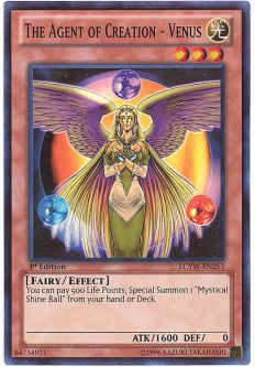 Yu-Gi-Oh Card - LCYW-EN253 - THE AGENT OF CREATION - VENUS (super rare holo)