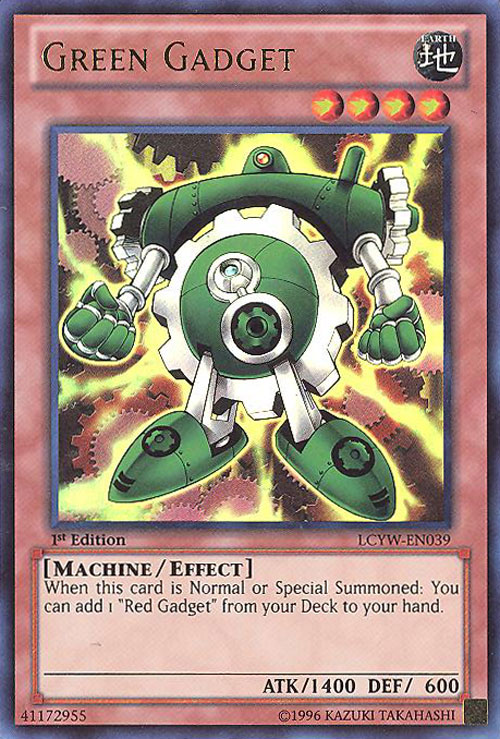 Yu-Gi-Oh Card - LCYW-EN039 - GREEN GADGET (ultra rare holo)