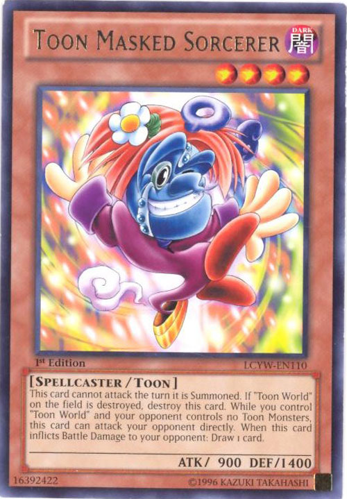 Yu-Gi-Oh Card - LCYW-EN110 - TOON MASKED SORCERER (rare): BBToyStore