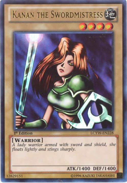 Yu-Gi-Oh Card - LCYW-EN228 - KANAN THE SWORDMISTRESS (ultra rare holo)