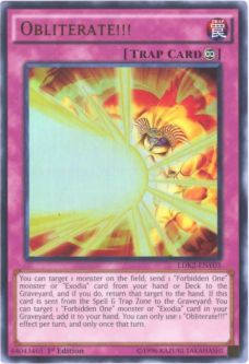 Yu-Gi-Oh Card - LDK2-ENY03 - OBLITERATE!!! (ultra rare holo)