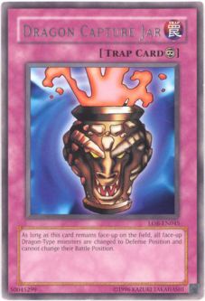 Yu-Gi-Oh Card - LOB-045 - DRAGON CAPTURE JAR (rare)