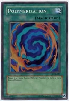 Yu-Gi-Oh Card - LOB-059 - POLYMERIZATION (super rare holo) *Played*