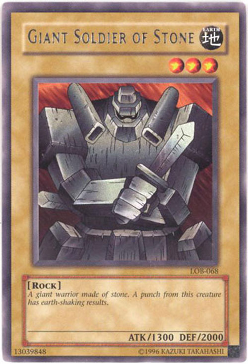 Yu-Gi-Oh Card - LOB-068 - GIANT SOLDIER OF STONE (rare)