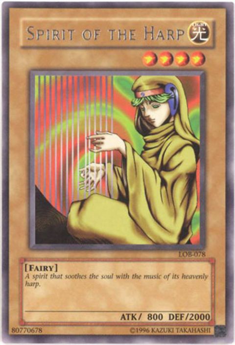 Yu-Gi-Oh Card - LOB-078 - SPIRIT OF THE HARP (rare)