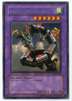 Yu-Gi-Oh Card - LOB-102 - METAL DRAGON (rare)