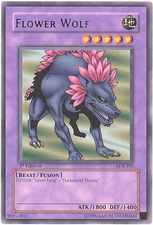 Yu-Gi-Oh Card - LOB-107 - FLOWER WOLF (rare) *1st Edition*