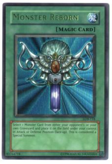 Yu-Gi-Oh Card - LOB-118 - MONSTER REBORN (ultra rare holo)