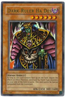 Yu-Gi-Oh Card - LOD-001 - DARK RULER HA DES (ultra rare holo)