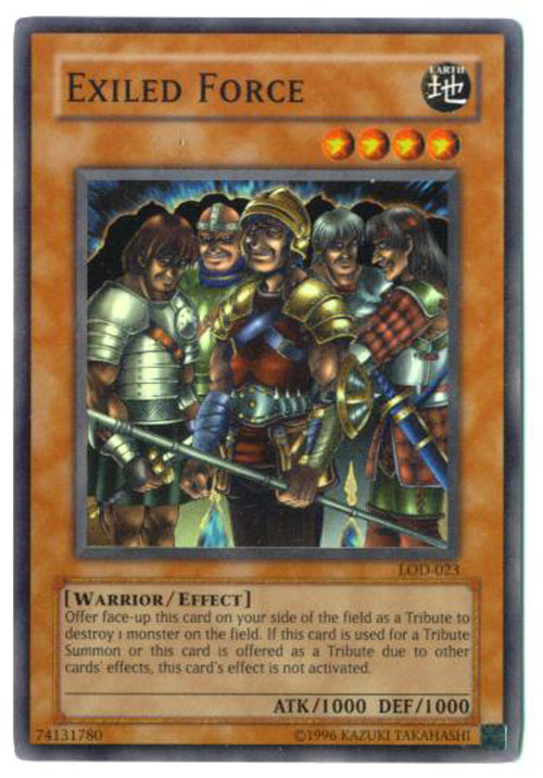 Yu-Gi-Oh Card - LOD-023 - EXILED FORCE (super rare holo)