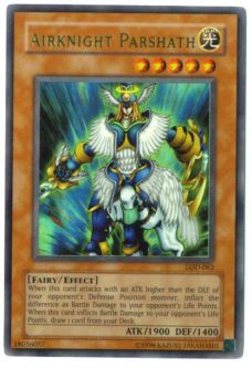 Yu-Gi-Oh Card - LOD-062 - AIRKNIGHT PARSHATH (ultra rare holo) *Played*