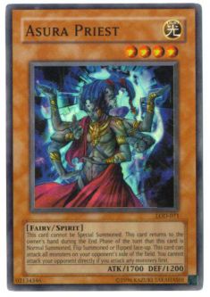 Yu-Gi-Oh Card - LOD-071 - ASURA PRIEST (super rare holo)