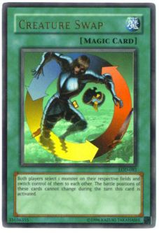 Yu-Gi-Oh Card - LOD-081 - CREATURE SWAP (ultra rare holo) *Played*