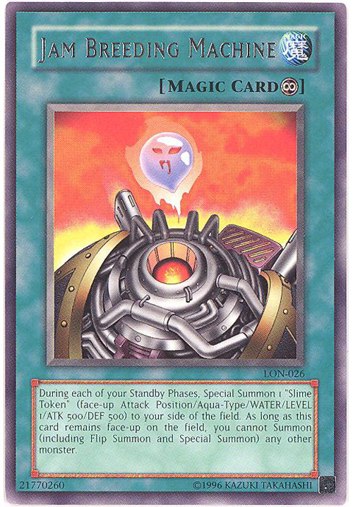 Yu-Gi-Oh Card - LON-026 - JAM BREEDING MACHINE (rare)