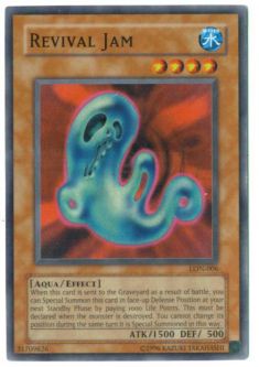 Yu-Gi-Oh Card - LON-006 - REVIVAL JAM (super rare holo) *Played*