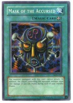 Yu-Gi-Oh Card - LON-019 - MASK OF THE ACCURSED (super rare holo)