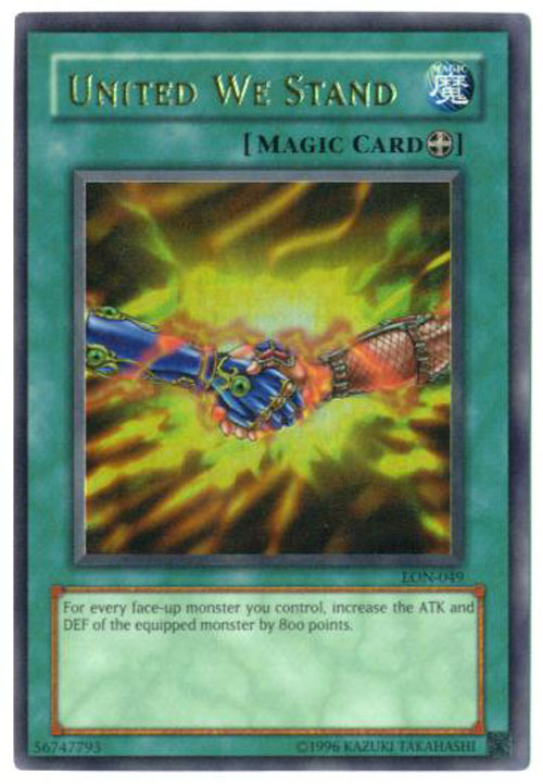 Yu-Gi-Oh Card - LON-049 - UNITED WE STAND (ultra rare holo)