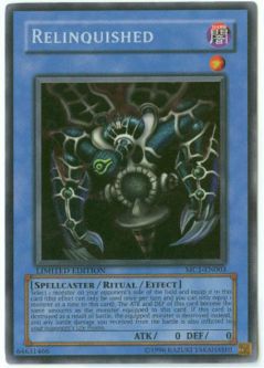 Yu-Gi-Oh Card - MC1-EN003 - RELINQUISHED (secret rare holo)