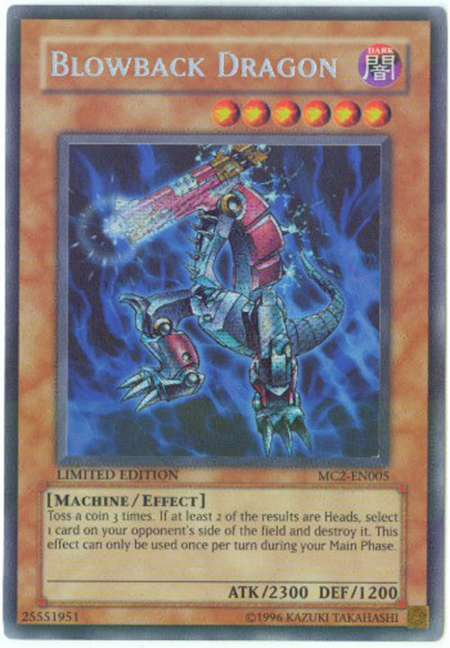 Yu-Gi-Oh Card - MC2-EN005 - BLOWBACK DRAGON (secret rare holo)