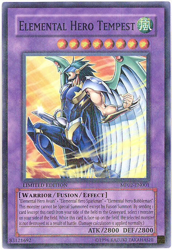 Yu-Gi-Oh Card - MF02-EN001 - ELEMENTAL HERO TEMPEST (parallel rare holo)