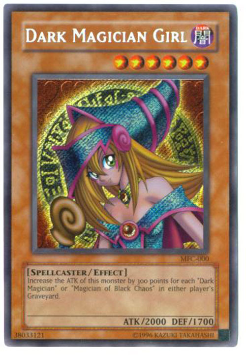 Yu-Gi-Oh Card - MFC-000 - DARK MAGICIAN GIRL (secret rare holo)