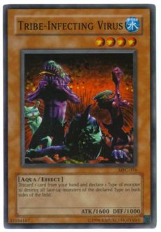 Yu-Gi-Oh Card - MFC-076 - TRIBE INFECTING VIRUS (super rare holo)
