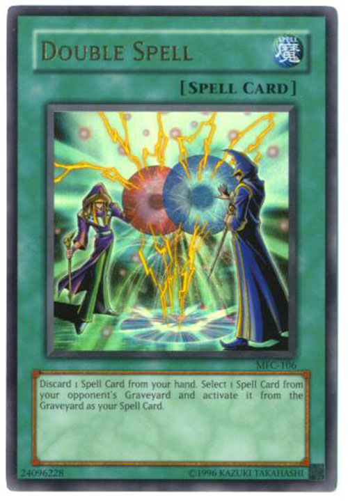 Yu-Gi-Oh Card - MFC-106 - DOUBLE SPELL (ultra rare holo)