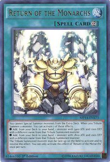 Yu-Gi-Oh Card - MP14-EN173 - RETURN OF THE MONARCHS (ultra rare holo)