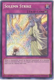 Yu-Gi-Oh Card - MP16-EN231 - SOLEMN STRIKE (secret rare holo)