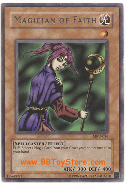 Yu-Gi-Oh Card - MRD-036 - MAGICIAN OF FAITH (rare)