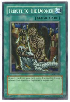 Yu-Gi-Oh Card - MRD-057 - TRIBUTE to the DOOMED (super rare holo)