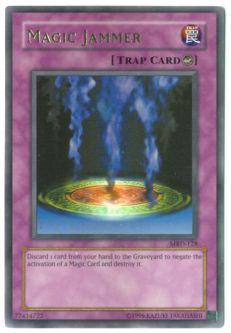 Yu-Gi-Oh Card - MRD-128 - MAGIC JAMMER (ultra rare holo) *Played*