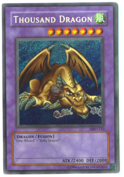 Yu-Gi-Oh Card - MRD-143 - THOUSAND DRAGON (secret rare holo)