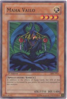 Yu-Gi-Oh Card - MRL-012 - MAHA VAILO (super rare holo) *1st Edition* *Played*