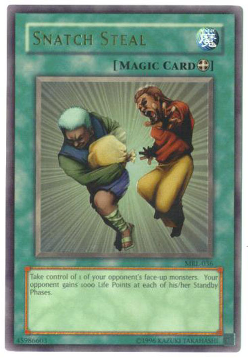 Yu-Gi-Oh Card - MRL-036 - SNATCH STEAL (ultra rare holo)