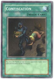 Yu-Gi-Oh Card - MRL-038 - CONFISCATION (super rare holo)
