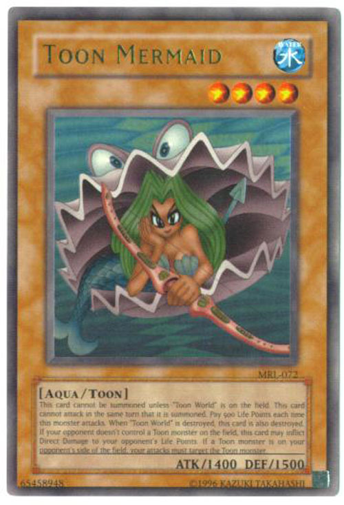 Yu-Gi-Oh Card - MRL-072 - TOON MERMAID (ultra rare holo) *Played*