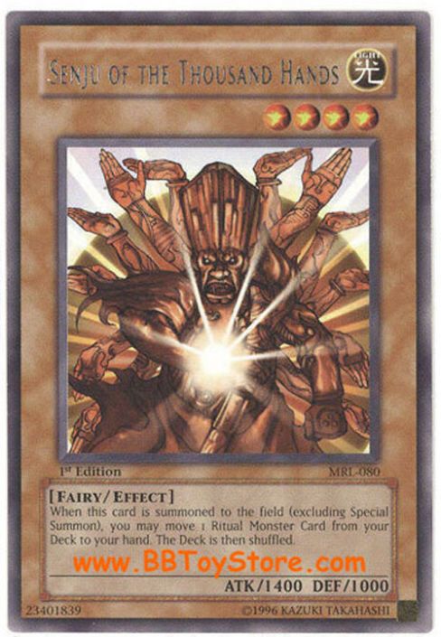 Yu-Gi-Oh Card - MRL-080 - SENJU OF THE THOUSAND HANDS (rare):  BBToyStore.com - Toys, Plush, Trading Cards, Action Figures & Games online  retail store shop sale