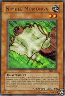 Yu-Gi-Oh Card - MRL-086 - NIMBLE MOMONGA (rare)