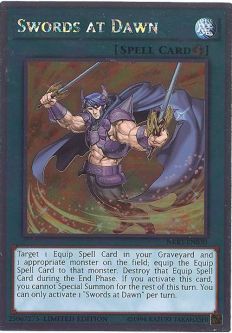 Yu-Gi-Oh Card - NKRT-EN030 - SWORDS AT DAWN (platinum rare)