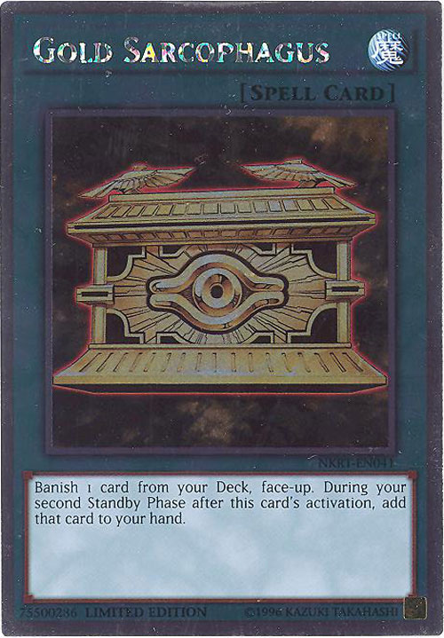 Yu-Gi-Oh Card - NKRT-EN041 - GOLD SARCOPHAGUS (platinum rare)