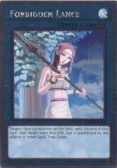 Yu-Gi-Oh Card - NKRT-EN042 - FORBIDDEN LANCE (platinum rare)