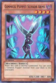 Yu-Gi-Oh Card - NUMH-EN008 - GIMMICK PUPPET SCISSOR ARMS (super rare holo) Yu-Gi-Oh Card - NUMH-EN008 - GIMMICK PUPPET SCISSOR ARMS (super rare holo)