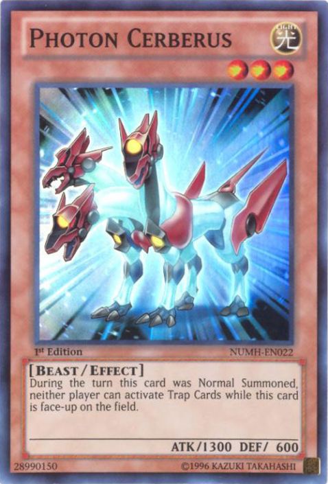 Yu-Gi-Oh Card - NUMH-EN022 - PHOTON CERBERUS (super rare holo)