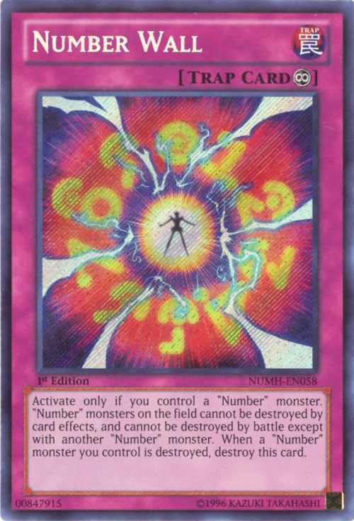 Yu-Gi-Oh Card - NUMH-EN058 - NUMBER WALL (secret rare holo)