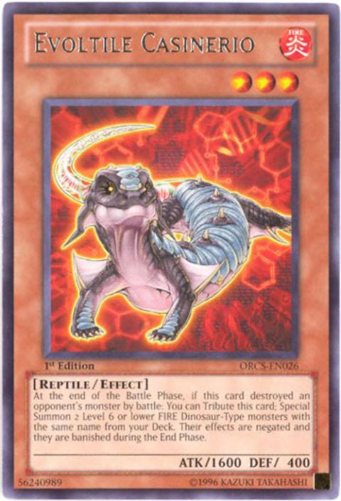Yu-Gi-Oh Card - ORCS-EN026 - EVOLTILE CASINERIO (rare) Yu-Gi-Oh Card - ORCS-EN026 - EVOLTILE CASINERIO (rare)