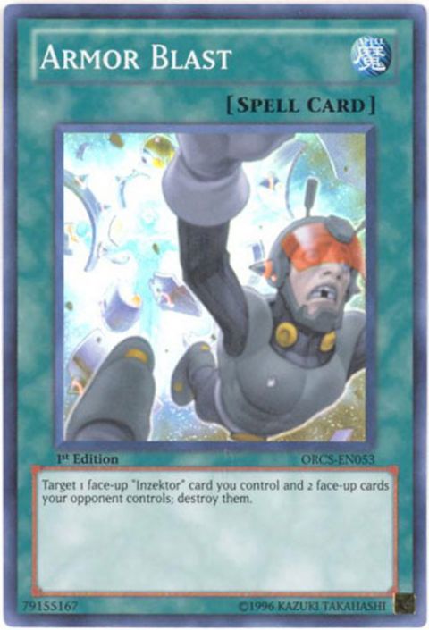 Yu-Gi-Oh Card - ORCS-EN053 - ARMOR BLAST (super rare holo) Yu-Gi-Oh Card - ORCS-EN053 - ARMOR BLAST (super rare holo)