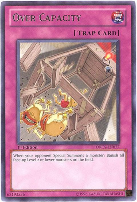 Yu-Gi-Oh Card - ORCS-EN077 - OVER CAPACITY (rare): BBToyStore.com - Toys,  Plush, Trading Cards, Action Figures & Games online retail store shop sale